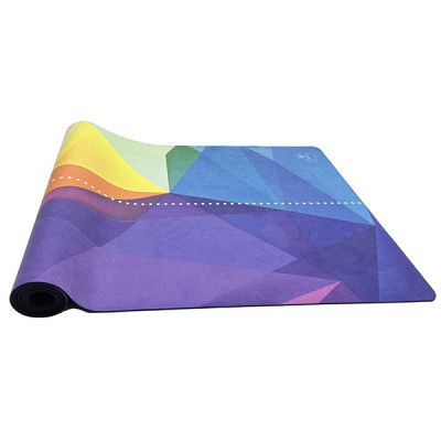 Thảm tập yoga chính hãng Yvonne, Geometric (TẶNG KÈM 3 PHẦN QUÀ) dày 4mm, bề mặt nhám, siêu bám, chống trơn trượt, thấm hút mồ hôi, càng nhiều mồ hôi càng bám, dễ vệ sinh, bề đẹp, sang trọng