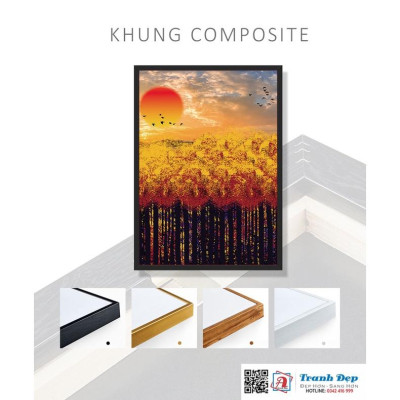 Bộ 3 tranh mica cao cấp Đêm trăng nghệ thuật - MK098