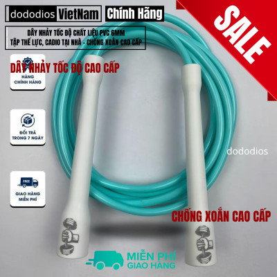 Dây nhảy tốc độ sport chất liệu PVC 6mm, Tập thể lực, Cadio tại nhà. Dây Nhảy Chống Xoắn