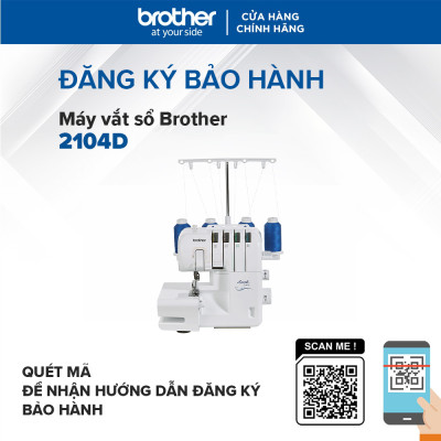 Máy Vắt Sổ Brother 2104D - Trắng - Hàng chính hãng