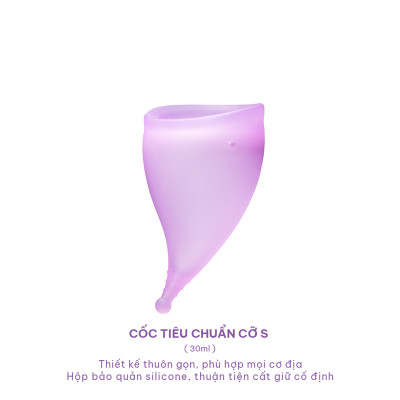 Cốc nguyệt san tiêu chuẩn S Cup cỡ S (30ml) Cup Yess chính hãng, an toàn, phù hợp mọi cơ địa
