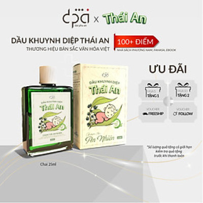 Dầu Khuynh Diệp Thái An đạt chất lượng ISO toàn cầu 13485:2016, sản phẩm tốt cho trẻ sơ sinh và trẻ nhỏ (Vỉ/25ml)