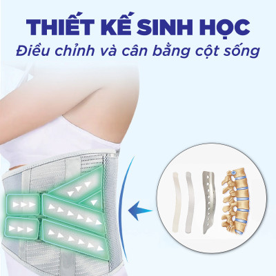 Đai lưng cột sống Genky, hỗ trợ thoát vị, thoái hóa, đau lưng