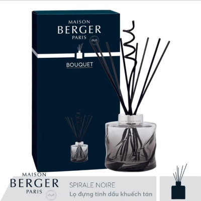 Maison Berger - Lọ đựng tinh dầu khuếch tán Spirale Noire - Spirale Rose - 222ml