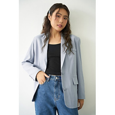 DOTTIE - Áo vest dáng rộng cài khuy - Xám - T0705