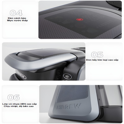 Máy pha cà phê 4 trong 1, Espresso, Viên Nén Nespresso, Nescafe Dolcegusto, Kcup HiBREW H6 - Hàng Chính Hãng