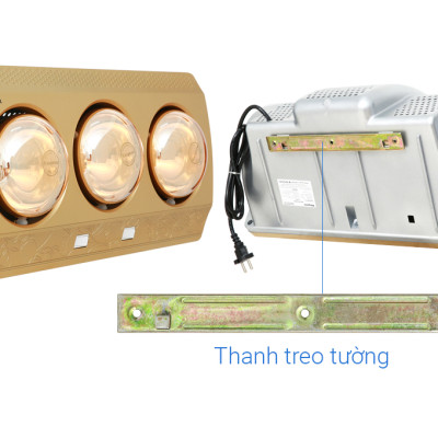Đèn sưởi 3 bóng Kangaroo KG3BH01 (825W) - Hàng chính hãng