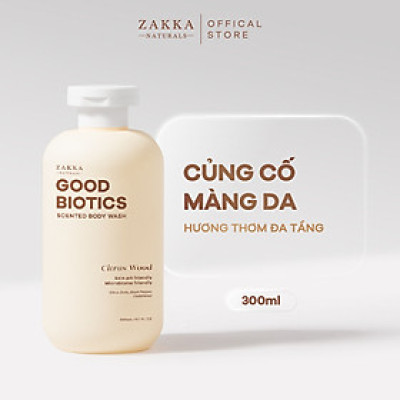 [Citrus Wood] Sữa tắm lợi khuẩn hương nước hoa Good Biotics Scented Body Wash Zakka Naturals 300ml