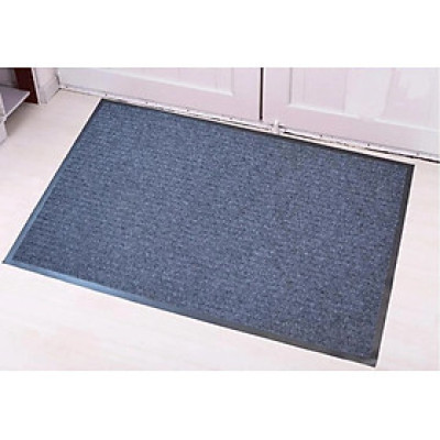 ( Hàng Cao Cấp ) Thảm chùi chân đế chống trượt dạng sọc Stripmate Màu Xám đen / Xám đỏ kT 40 x 60 cm