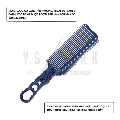 Lược barber kê tông cắt tóc YS PARK chịu nhiệt và hóa chất nhập khẩu chính hãng Nhật Bản YS-S282T