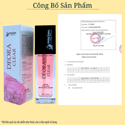 COMBO 6 Lọ Xịt Khử Mùi DEORA CLEAR Quyên Lara 50ml, Khử Mùi Hôi Nách, Ngăn Tiết Mồ Hôi