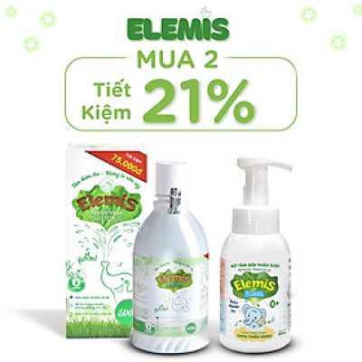 [COMBO 2 MÓN] Nước Tắm Thảo Dược Elemis 500ml và Bọt Tắm Bubble Elemis 250ml