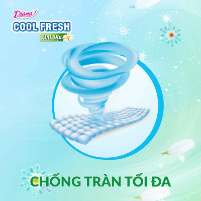 Combo 4 Băng vệ sinh Diana Sensi Cool Fresh siêu mỏng cánh gói 20 miếng