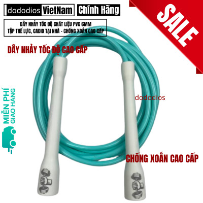 Dây nhảy tốc độ sport chất liệu PVC 6mm, Tập thể lực, Cadio tại nhà. Dây Nhảy Chống Xoắn