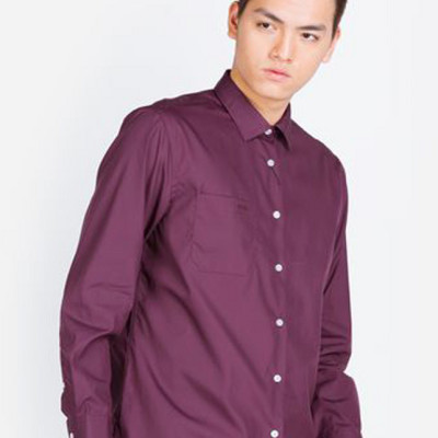 Áo sơ mi dài tay nam ALIGRO trơn basic chất liệu cotton cao cấp, thoáng mát , form dáng trẻ trung ALGS031
