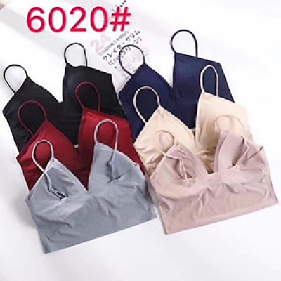 Áo lót nữ bra su đúc trơn 2 dây 6020 – Seamless, co giãn 4 chiều, nâng đỡ thoải mái