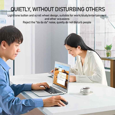 Ugreen UG90550MU105TK 10m 2400dpi Midnight Blue Chuột không dây Silent 2.4ghz kèm pin AA - HÀNG CHÍNH HÃNG