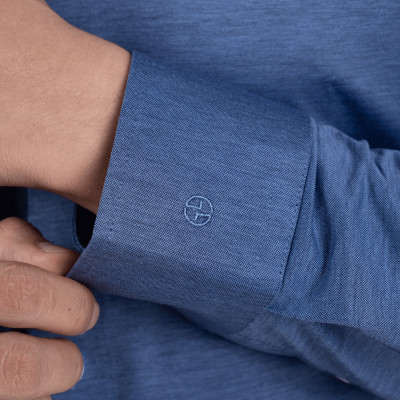 Áo sơ mi nam tay dài màu xanh chàm GENTITI by Thái Tuấn - 1C806HAKT057