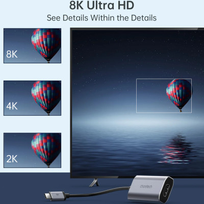 Cáp chuyển đổi Choetech HUB-H16 Type C sang HDMI 8K60Hz  (hàng chính hãng)