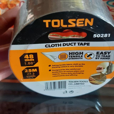 BĂNG KEO VẢI DUCT TAPE - SIÊU DÍNH 25m, 50m TOLSEN 50281, 50282 - HÀNH CHÍNH HÃNG