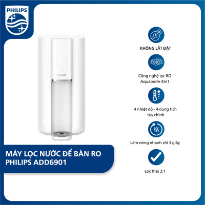 [Hàng Chính Hãng] Máy lọc nước để bàn RO PHILIPS ADD6901HWH01/74 - Công Nghệ  Aquaporin Inside