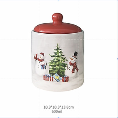 Bình Kín Vừa Người Tuyết Trang Trí H13.8 | Index Living Mall | Nhập Khẩu Thái Lan