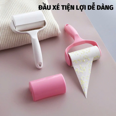 Combo Cây Lăn Bụi Quần Áo, Lông Chó Mèo, Giường Đệm, Nội Thất Trong Nhà  + Tặng Kèm 2 Cuộn Lăn Siêu Tiện Lợi - Hàng Loại 1