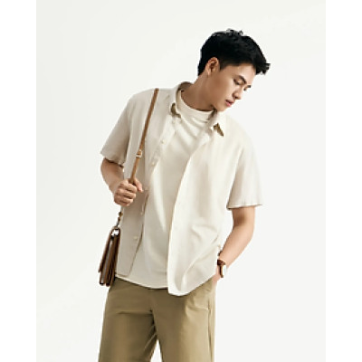 Áo sơ mi tay ngắn nam cotton linen Form Regular - RT 10S25SHS004 | ROUTINE CÀ MAU