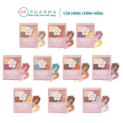 Bảng Phấn Mắt Daisy Doll Nhật Bản Siêu Bền Màu Với 4 Màu Trang Điểm Đa Chức Năng Phấn Má Hồng Phấn Bắt Sáng 5.1g