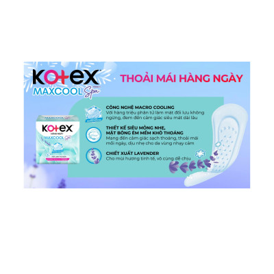Combo 4 Băng Vệ Sinh Kotex Hàng Ngày Max Cool French Spa 40 miếng
