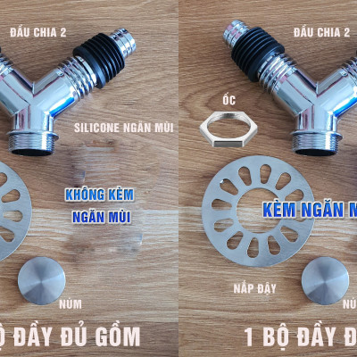 Bộ thoát nước máy giặt, thoát nước thải kiêm chống mùi hôi, ngăn côn trùng trào ngược – Bộ chia 2, MIHOCO 21