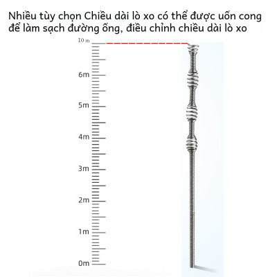 Dụng Cụ Thông Cống 5m có tay cầm Loại Tốt