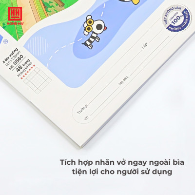 Lốc vở 4 Ô ly 48 trang School Oringa Galaxy độ trắng cao - 0560