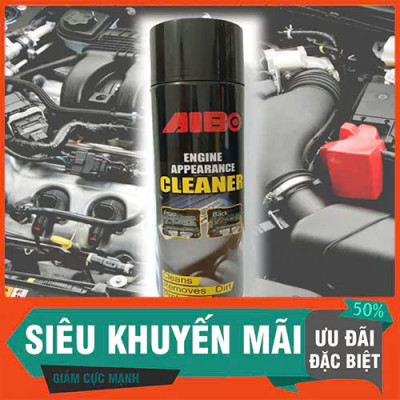 Chai Xịt Bọt Tẩy Rửa Khoang Máy AIBO 650ml Động Cơ Sạch Như Mới: - Tẩy Sạch Vết Bám Bẩn, Bảo Vệ Hiệu Suất Xe Hơi