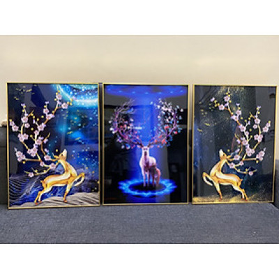 Bộ Tranh Treo Tường Tráng Gương Decor Phong Cách Bắc Âu Treo Cầu Thang Phòng Ngủ phòng Khách phÒng Làm Việc. Tặng Kèm Đinh Treo Không Cần Khoan Tường