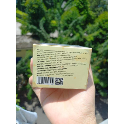 Muối tắm bé tràm trà Bảo Nhiên hộp 200gr