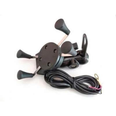 Gijá đỡ điện thoại xe máy với cổng sạc USB: Phụ kiện đồ chơi xe hàng cao cấp, ĐÈN TRANG TRÍ , ĐỒNG HỒ TREO TƯỜNG