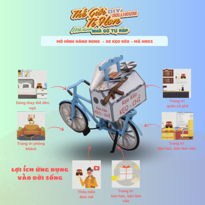 MÔ HÌNH TỰ LẮP RÁP DIY SÀI GÒN XƯA VÀ NAY - XE KẸO KÉO - HR03