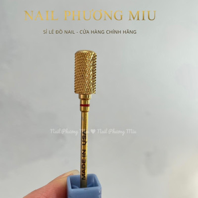 Combo 4 Đầu Mài Mạ Vàng Titan Đúc Làm Nail Siêu Mịn, An Toàn Cho Móng, Dành Cho Thợ Nail Nail Phương Miu, Mài Móng Nhanh