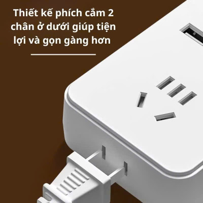 Ổ Cắm Chuyển Đổi USB Kèm Đèn Ngủ LED Dịu Nhẹ – Nhỏ Gọn, Tiện Lợi Ban Đêm
