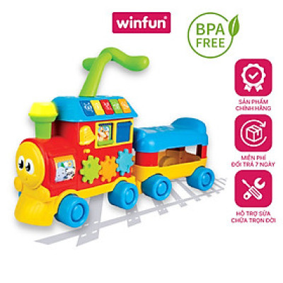 Xe tập đi trẻ em hình tàu hoả kết hợp xe chòi chân 2 trong 1 Winfun 0803