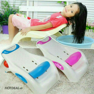 Ghế gội đầu cỡ đại và trung cho bé gái Hồng & xanh lá - cho bé trai Xanh lá & và xanh dương