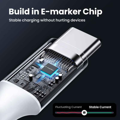 Ugreen UG15273US557TK 100W 2M Cáp sạc nhanh - truyền dữ liệu 2 đầu USB-C hỗ trợ QC4.0 5A dây bọc dù Màu Xanh - HÀNG CHÍNH HÃNG