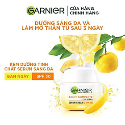 Kem dưỡng serum Garnier sáng da ban ngày và măt nạ ngủ ban đêm Light Complete 50ml 