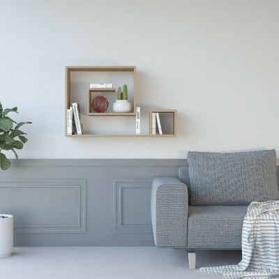 Kệ gỗ trưng bày kiểu dáng thanh lịch SMLIFE Wonhyo