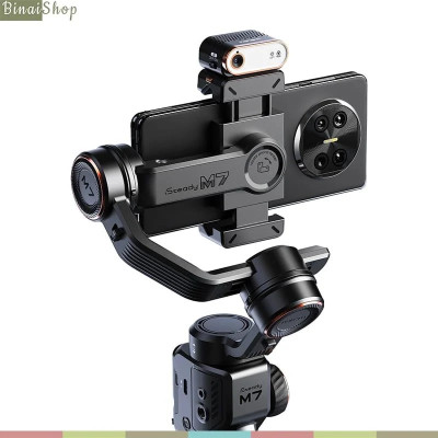 Hohem ISteady M7 - Gimbal Chống Rung Cho Smartphone, Điều Khiển Cảm Ứng Từ Xa,Tích Hợp Cảm Biến AI, Tải Trọng 500g - Hàng Chính Hãng