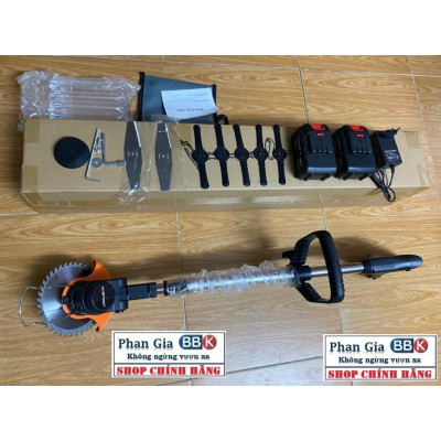 Máy Cắt Cỏ, Tỉa Cành Cầm Tay LAPUSEN Pin Khủng 15000mah, Động Cơ Mạnh 1800W