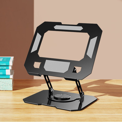 Kệ đỡ giá đỡ đế tản nhiệt cho laptop, máy tính hợp kim nhôm gấp gọn xoay 360 độ nhiều nấc độ cao K2 - Hàng chính hãng