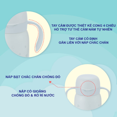 Bình giữ nhiệt có ống hút RICHELL Nhật TLI | Baby