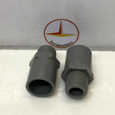 Nối ren ngoài nhựa phi 27 Bình Minh( 10 cái )